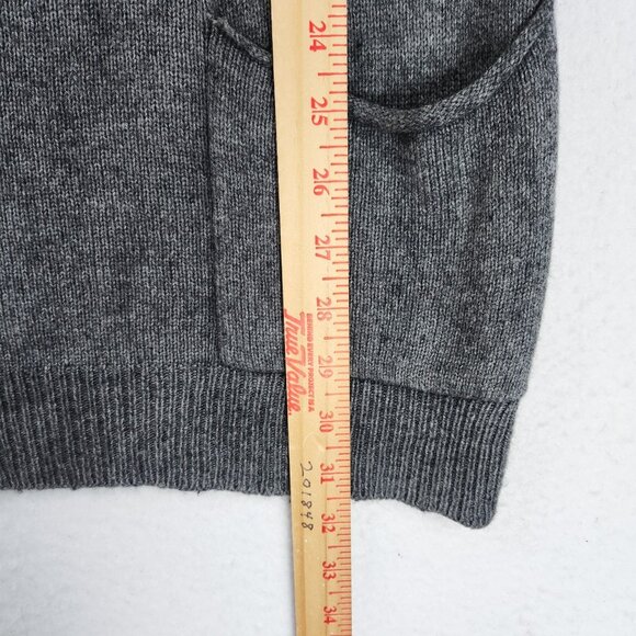 BCBG MaxAzria Sweater Womens Large Gray Wool Cashmere Blend Short Sleeve Tunic - Picture 6 of 11